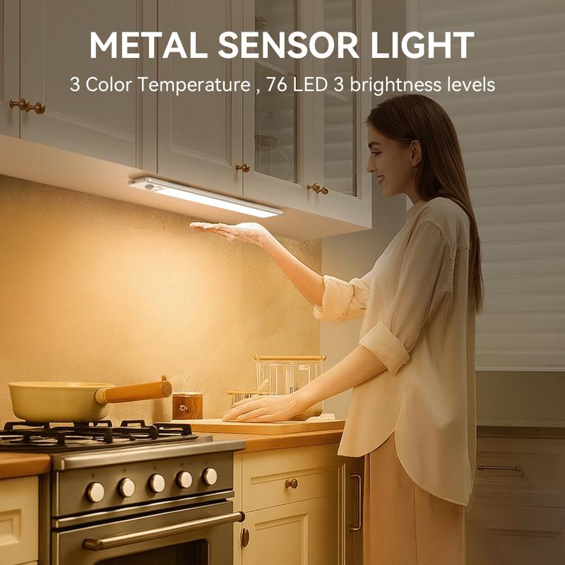TAILEDEN Under Cabinet Lightsm,76LED Motion Sensor Night Light Indoor